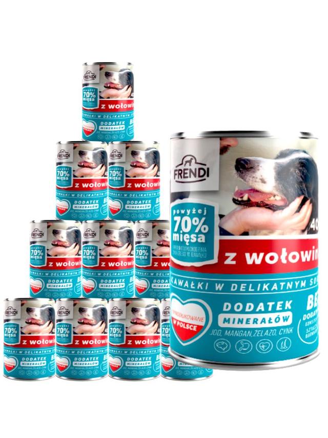 Frendi kawałki w delikatnym sosie z wołowiną 10x400g