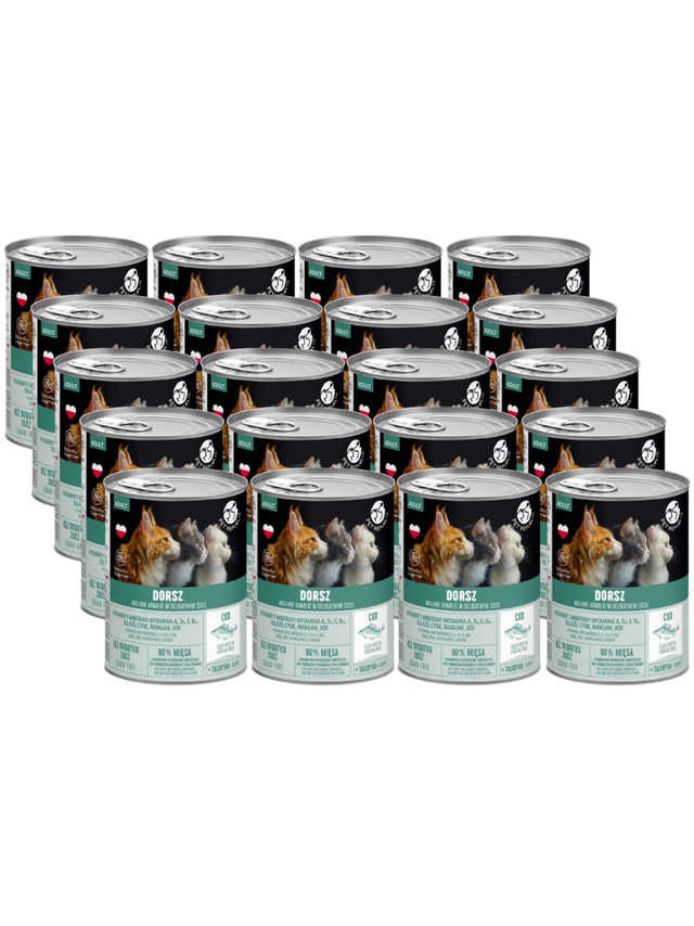 PetRepublic kawałki w sosie z dorszem 20x400g dla kota