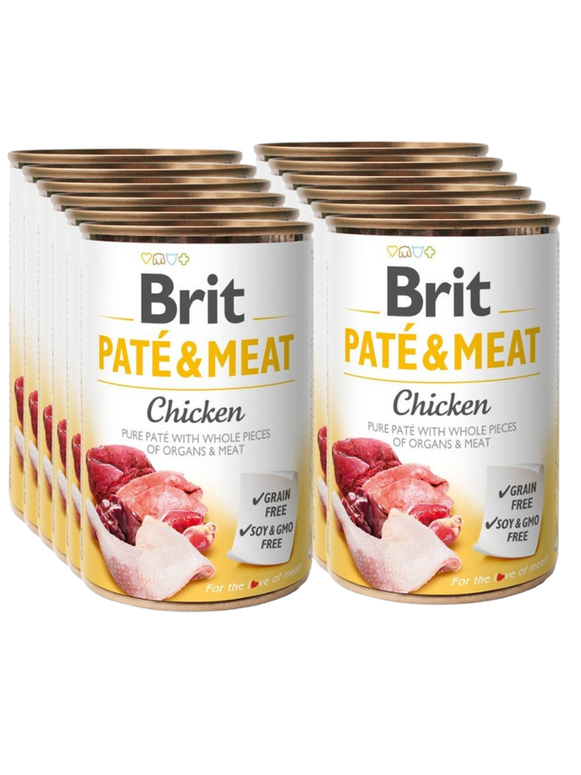 BRIT PATE & MEAT CHICKEN 12x400g