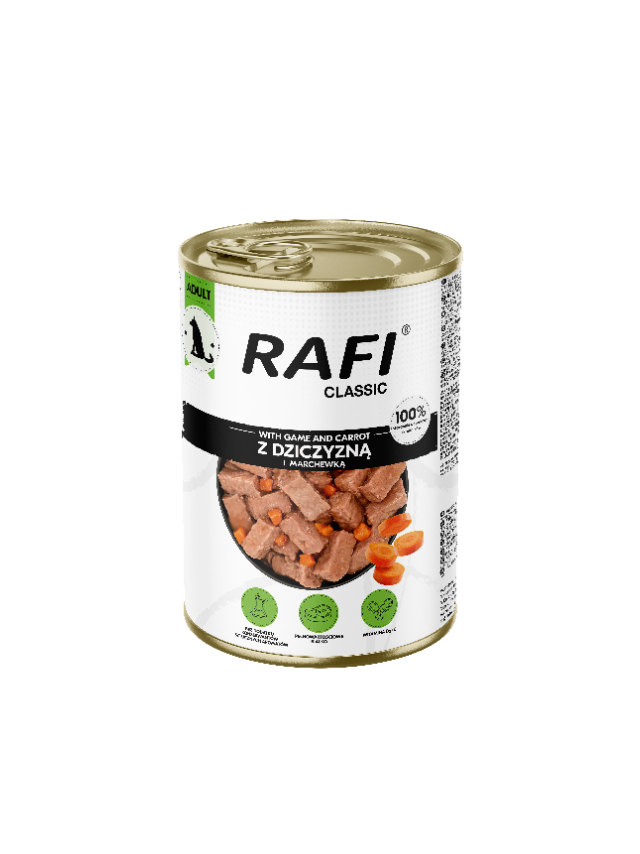 Rafi Classic z dziczyzną i marchewką 1240g