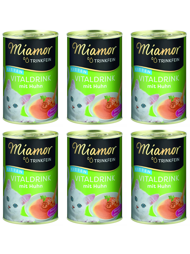 Miamor VitalDrink Kitten z kurczakiem 6x135ml