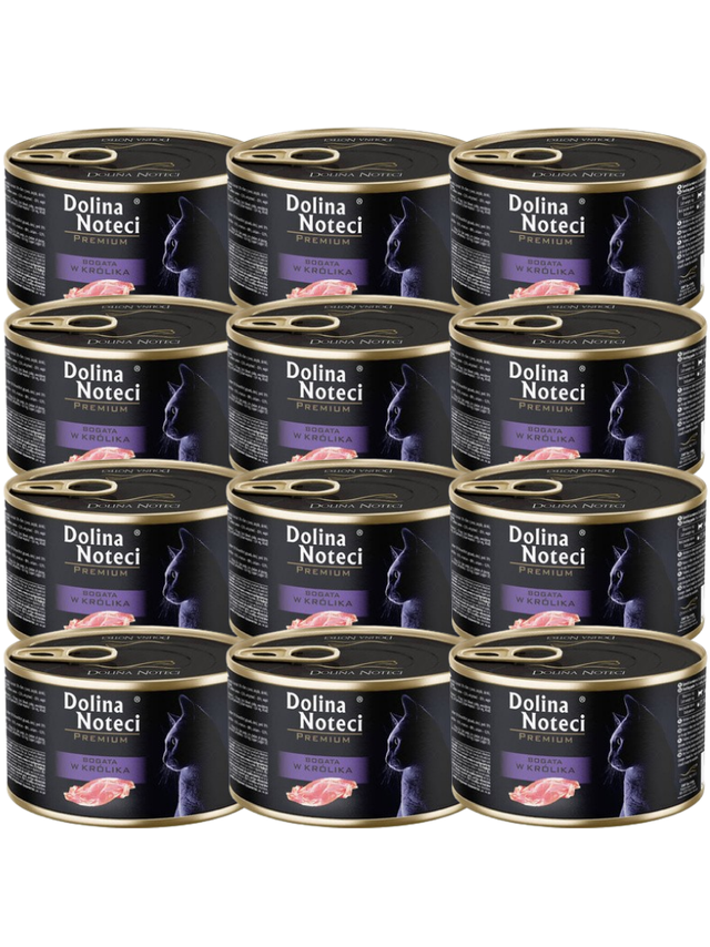 DOLINA NOTECI Premium dla kota bogata w królika 12X185g