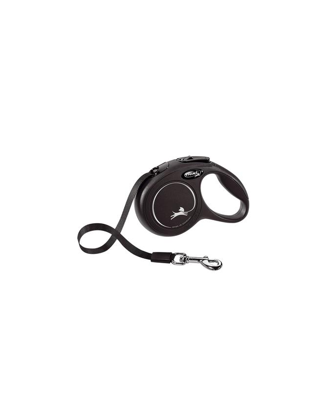 FLEXI Smycz oryginalna New Classic XS 3m do 12kg, czarna - taśma