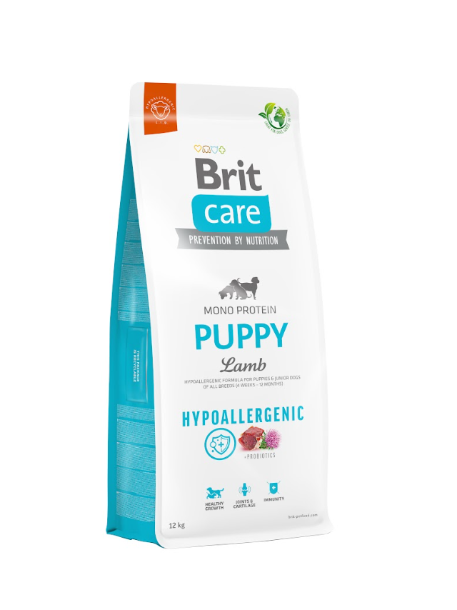 BRIT CARE Hypoallergenic Puppy Lamb 12kg/ opakowanie uszkodzone (8732)!!!