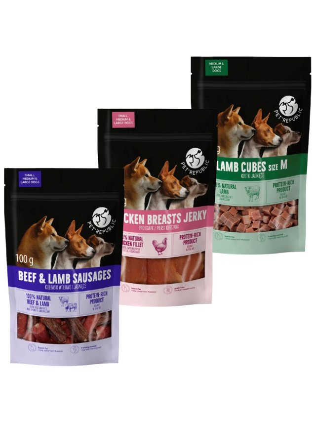 PetRepublic przysmak Mix Smaków dla psa 3x100g