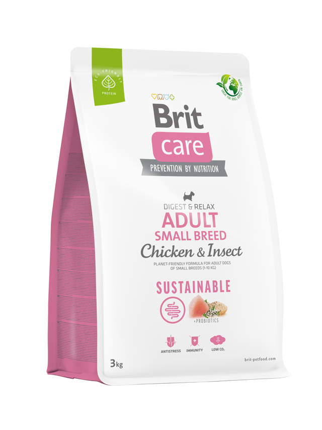 BRIT CARE Dog Sustainable Adult Small Breed Chicken & Insect 3kg