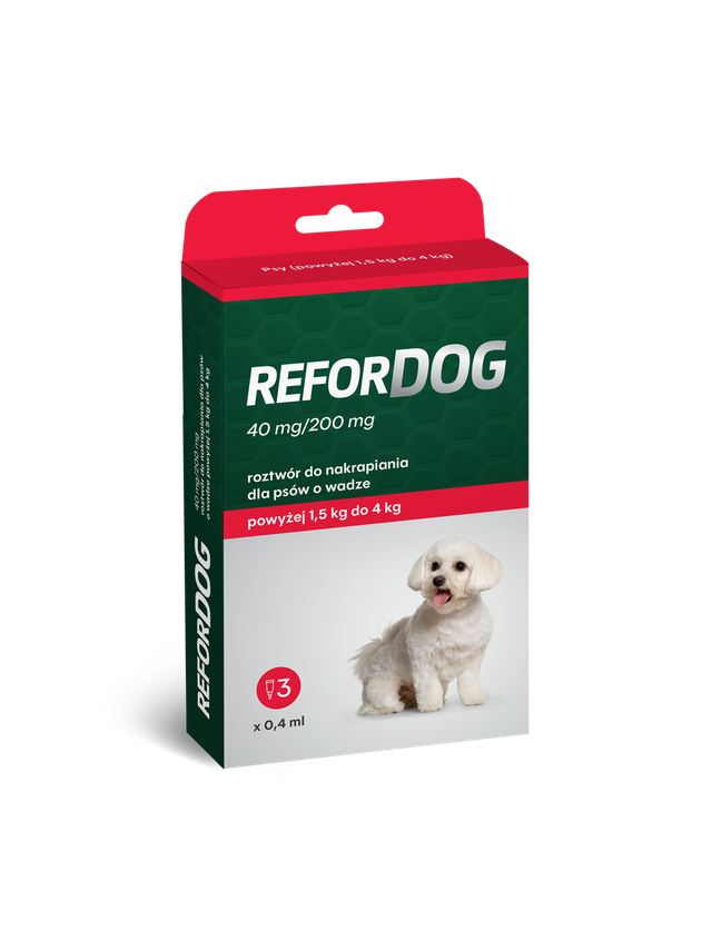 Refordog dla psów 1–5 kg 3 pipety x 0,4ml
