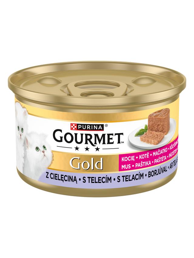 Purina Gourmet Gold Kitten mus z cielęciną 85g