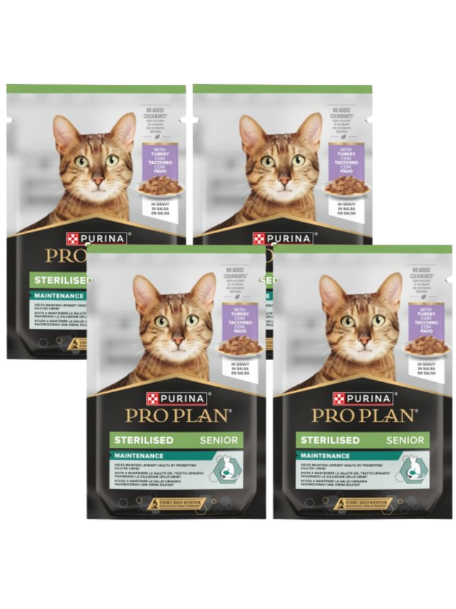Purina Pro Plan Sterilised Senior z indykiem dla kota 4x85g