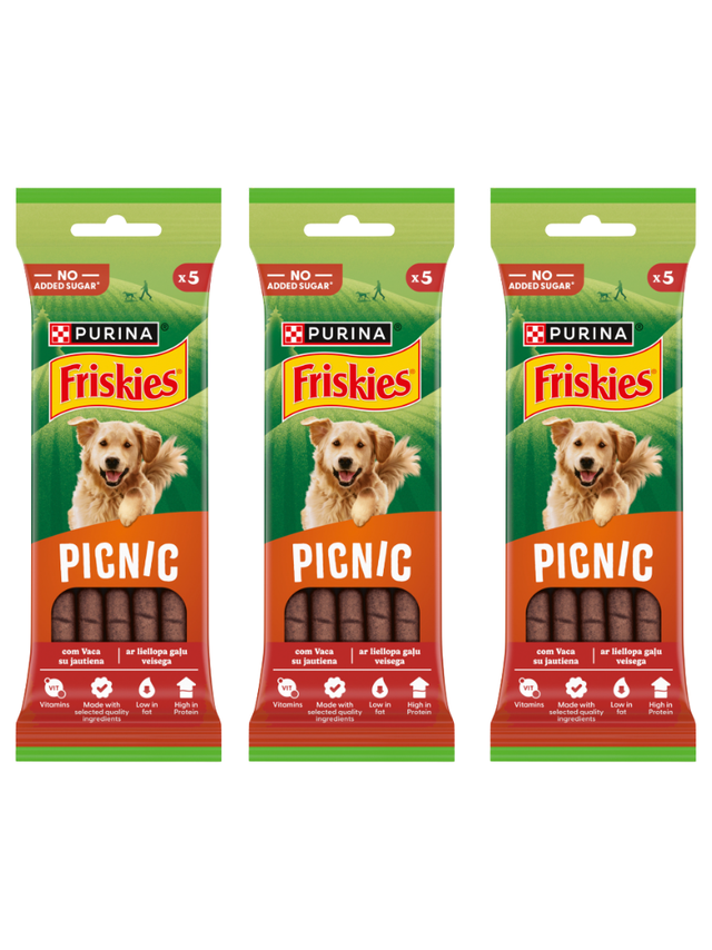 Friskies Picnic dla dorosłych psów z wołowiną 3x42g (5 sztuk)