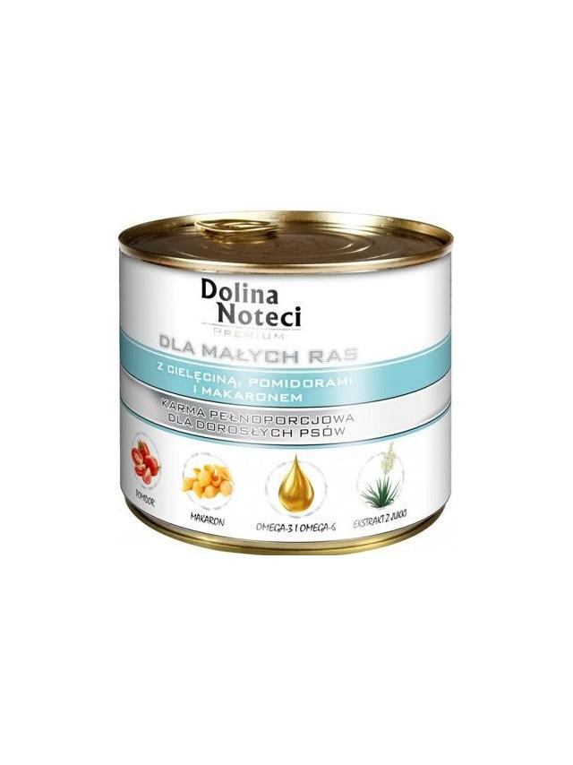 Dolina Noteci PREMIUM dla psów małych ras z cielęciną pomidorami i makaronem 185 g