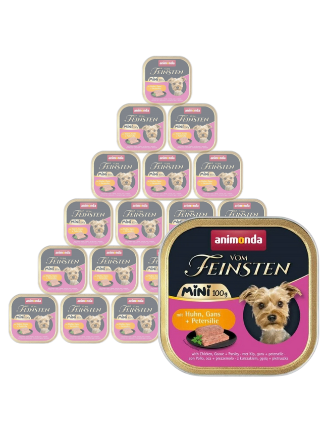 ANIMONDA Vom Feinsten mini adult  kurczak/gęś/pietruszka 32x100g