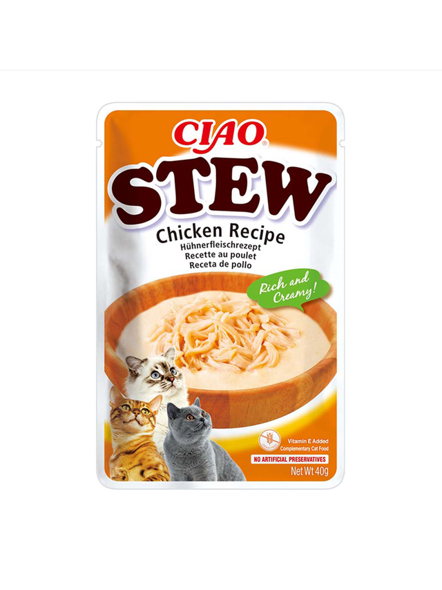 INABA  Cat Ciao Stew - kremowa potrawka dla kota o smaku kurczaka 40g