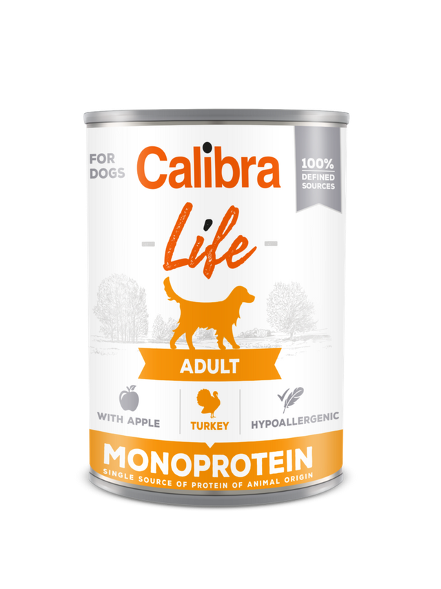 CALIBRA Dog Life Adult Turkey with apples 24x400g