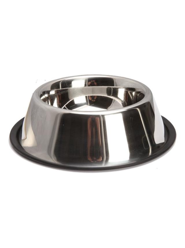 Miska metalowa na gumie dla spaniela śr 18cm 0,9l