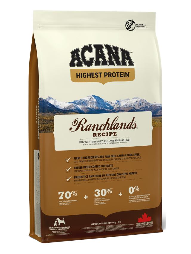 ACANA Ranchlands Dog 9kg / Opakowanie uszkodzone (9264) !!!