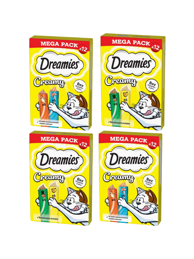 DREAMIES Creamy Mix Smaków 4x(12x10g)