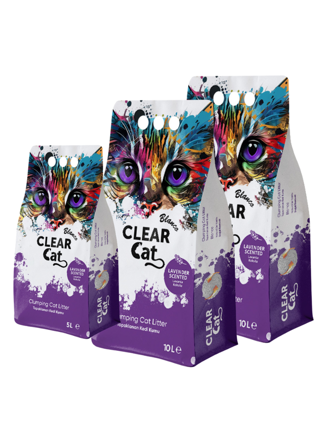 Clear Cat Blanco Lawenda żwirek bentonitowy 25l