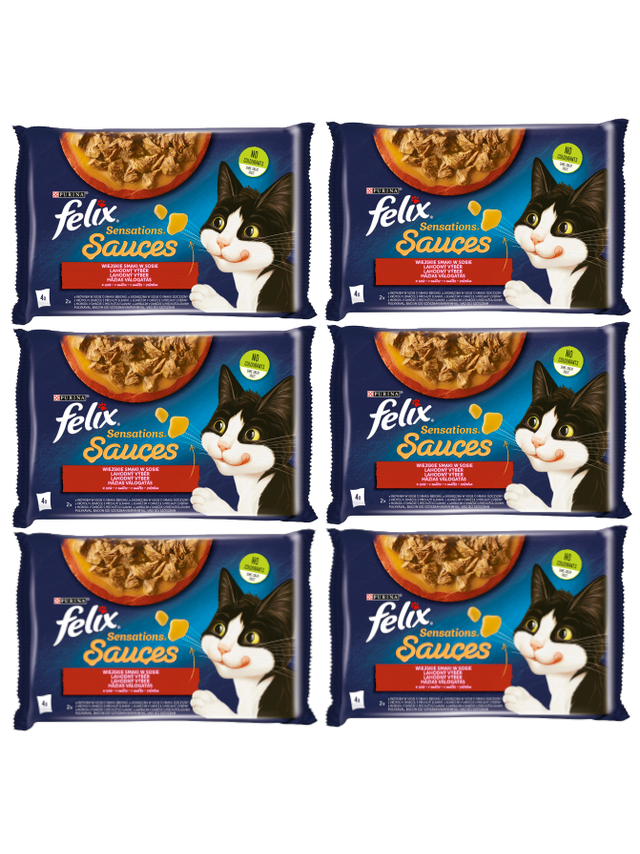 FELIX Sensations Sauce Karma dla kotów wiejskie smaki w sosie 12x(4x85g)