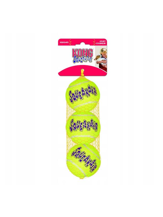 Kong SqueakAir M piłka piszcząca 3szt 6cm
