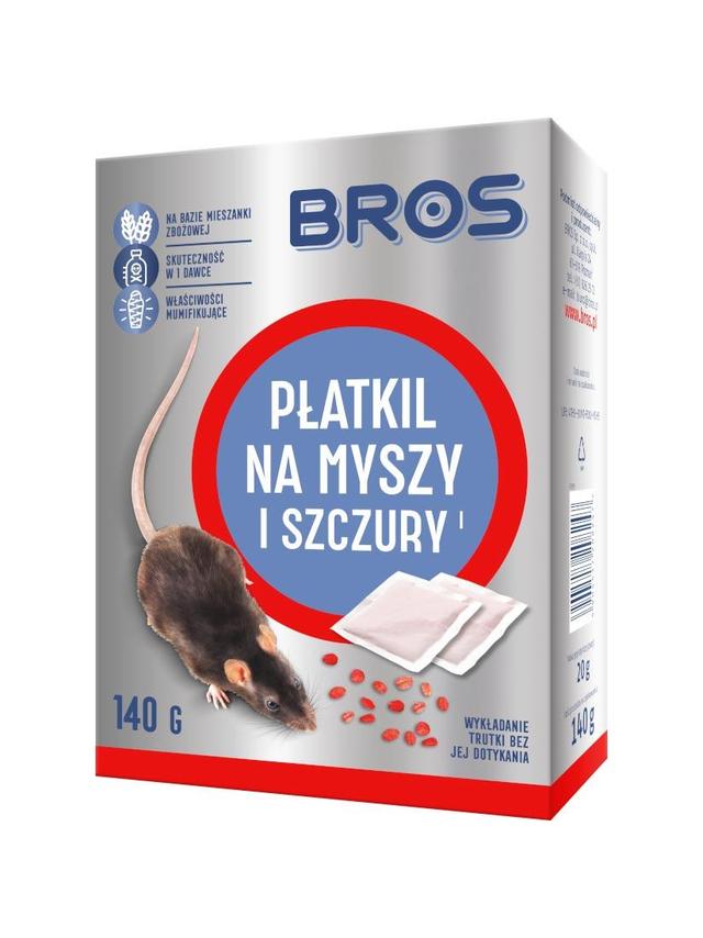 BROS - Płatkil na myszy i szczury 140g