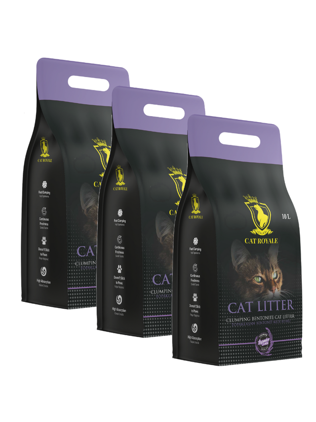 Cat Royale Lawenda żwirek bentonitowy 30l (3x10l)