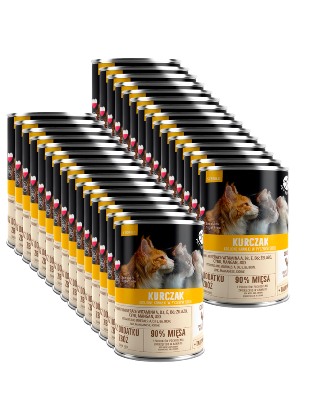 PetRepublic kawałki w sosie z kurczakiem(steril) 30x400g dla kota