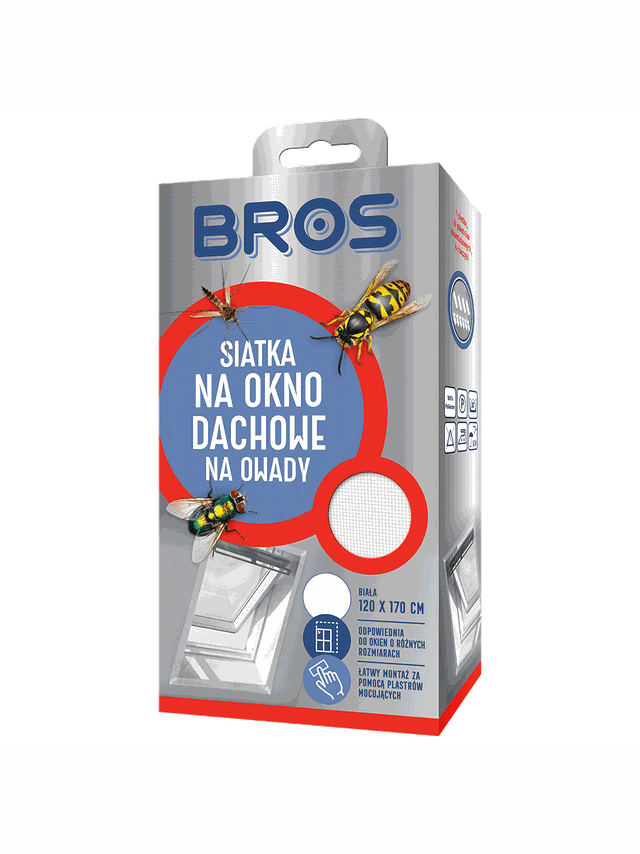 BROS - Siatka na okno dachowe 120x170 biała