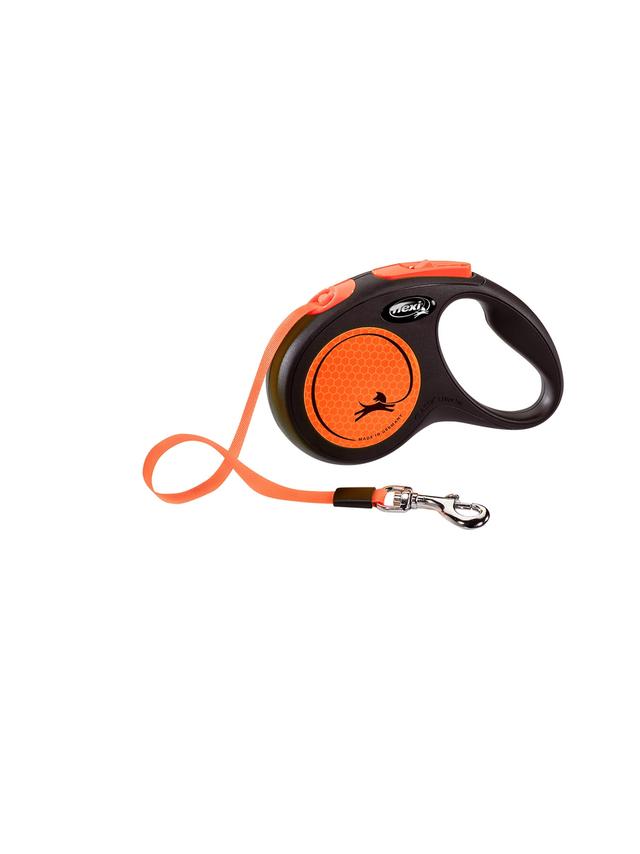 FLEXI Smycz oryginalna New Neon pomarańczowa S - 5m do 15kg - taśma