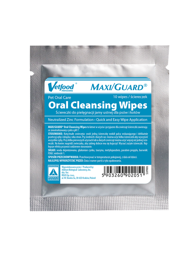 VETFOOD MAXI/GUARD Oral Cleansing Wipes 10 szt.
