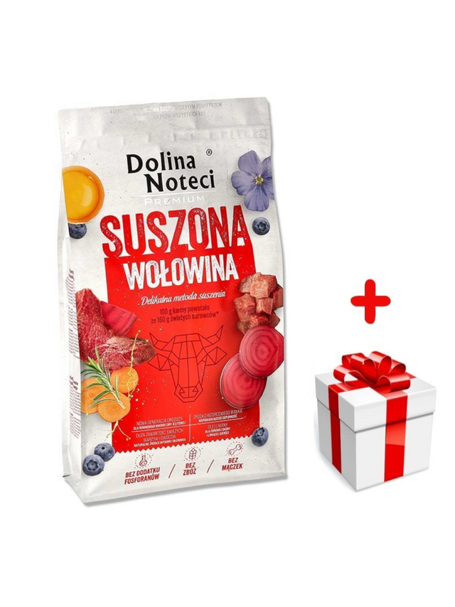 DOLINA NOTECI Premium Wołowina- karma suszona dla psa 9kg + niespodzianka dla psa GRATIS!