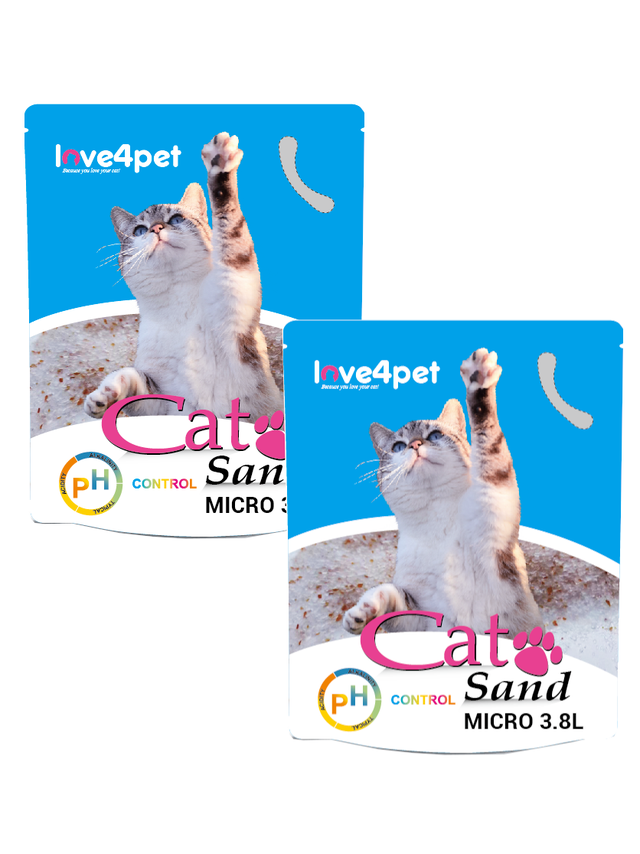 Żwirek Silikonowy dla Kota Cat Sand Micro - PH Control 2x3,8l (Zmienia kolor, aby sprawdzić wczesne oznaki choroby)