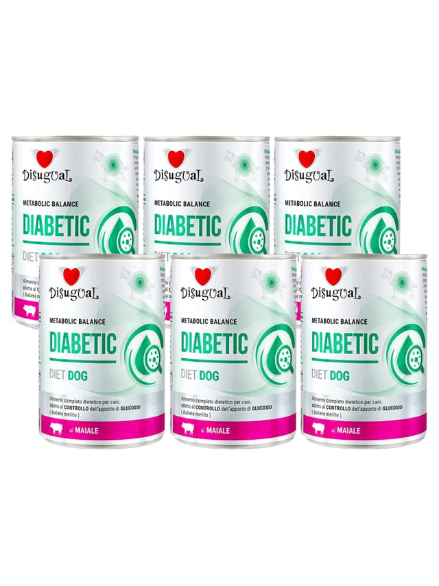 Disugual Karma mokra dla psa Weterynaryjna DIABETIC Wieprzowina (dorosły) 6x400g