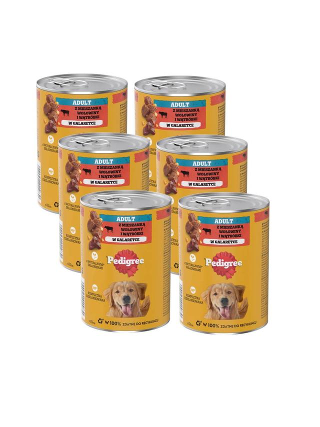 PEDIGREE Adult mokra karma dla psów, z wołowiną w galaretce 6x400g