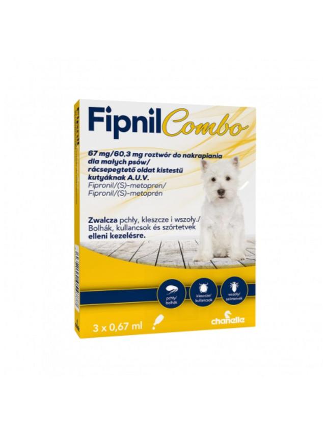 Fipnil Combo S Roztwór do nakrapiania dla małych psów (2-10 kg) 3 pipety