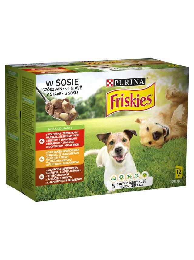 PURINA Friskies Karma dla psów w sosie 12x85g
