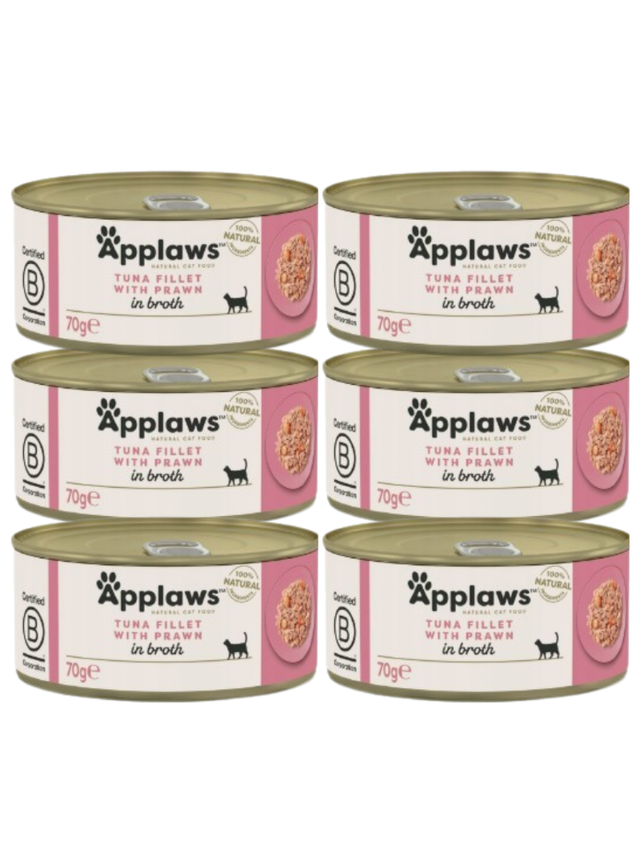 Applaws Cat Tuńczyk z krewetkami 6x70g PUSZKA