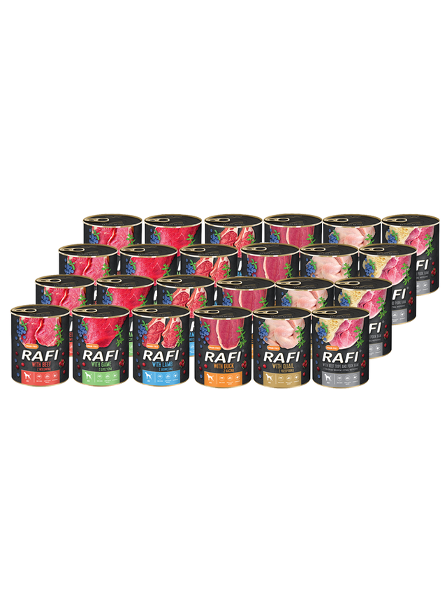 DOLINA NOTECI Rafi dla psa mix smaków 30x800g