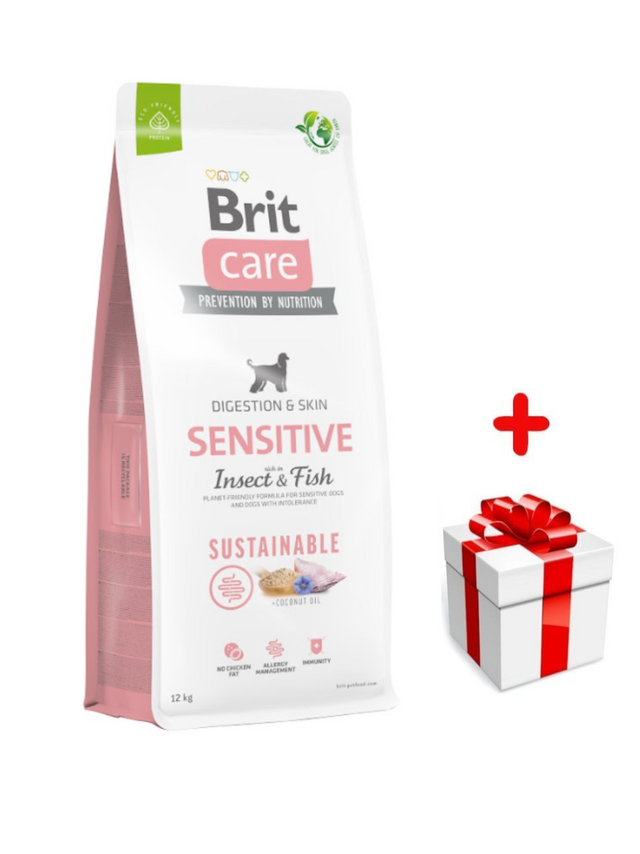 BRIT CARE Sustainable Sensitive Insect & Fish 12kg + niespodzianka dla psa GRATIS!
