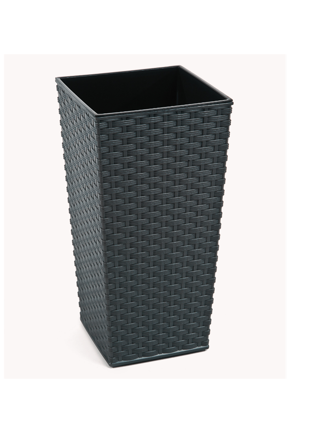 Donica FINEZJA 250x250 rattan - grafit metalik