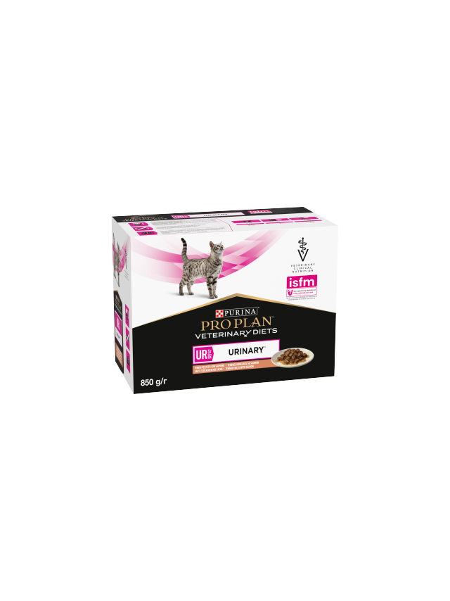PRO PLAN Veterinary Diets Feline UR St/Ox Urinary Karma mokra dla kota z łososiem 10 x 85g