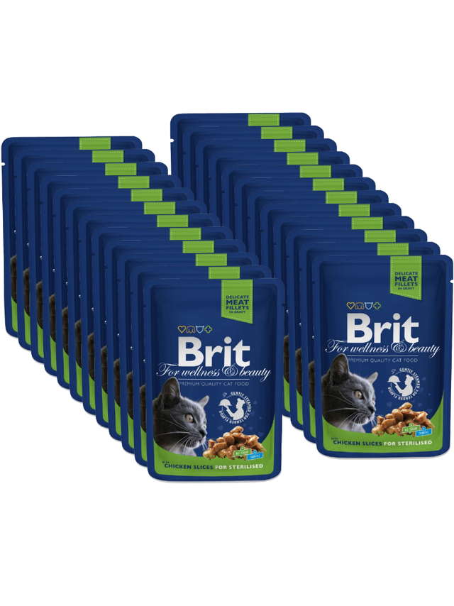 BRIT Cat Sterilised KURCZAK  24x100g