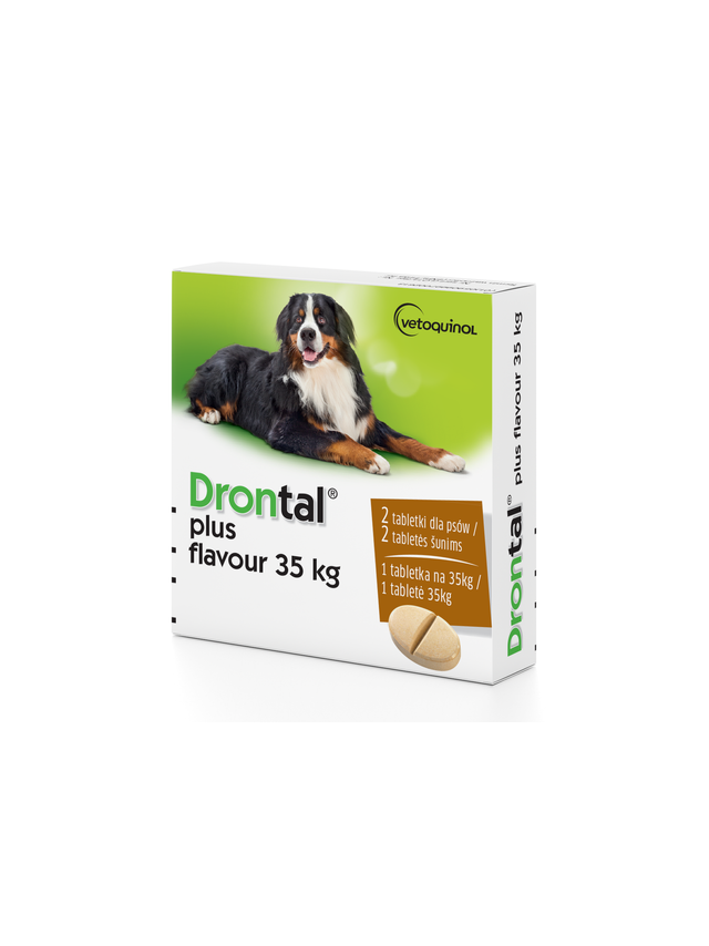 VETOQUINOL Drontal Plus Flavour 35kg Tabletki Dla Psów 2tabl.