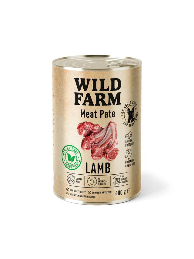 WILD FARM Pate Lamb 400g bezglutenowa karma dla psa