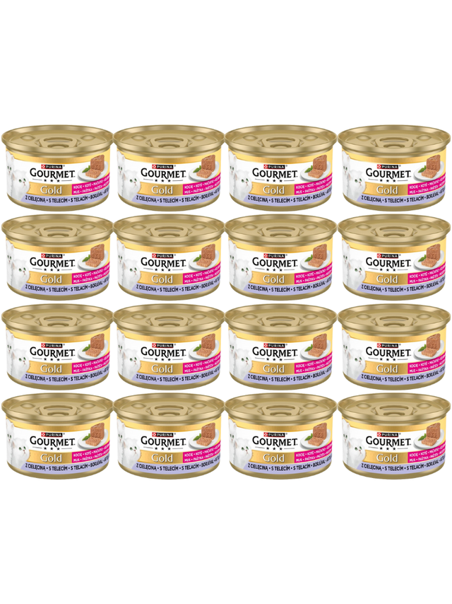 Purina Gourmet Gold Kitten mus z cielęciną 48x85g