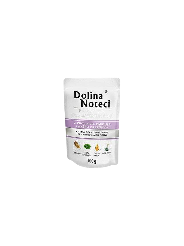 Dolina Noteci PREMIUM dla psów małych ras z królikiem, fasolką i ryżem 100g