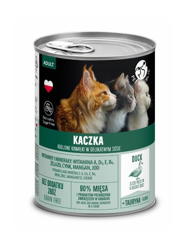 PetRepublic kawałki w sosie z kaczką 400g dla kota