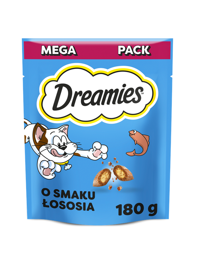 DREAMIES Chrupiące Przysmaki dla Kota o smaku Łososia 180 g