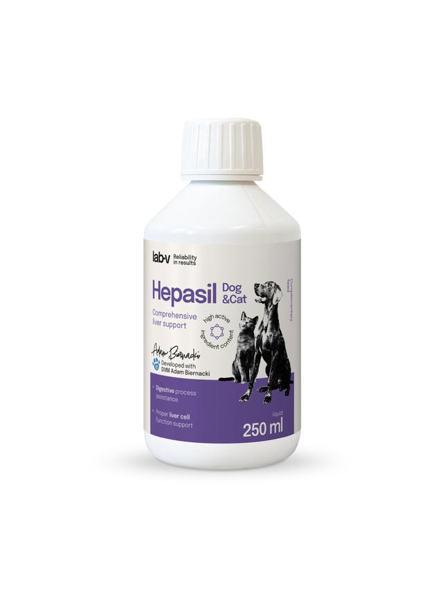 Lab-v Hepasil Dog & Cat preparat na poprawę funkcjonowania wątroby dla psa i kota 250 ml