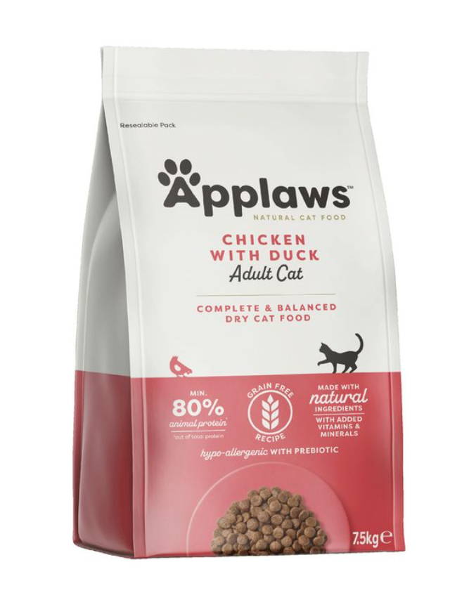 Applaws Adult Chicken with Extra Duck Sucha Karma dla kota 7,5kg